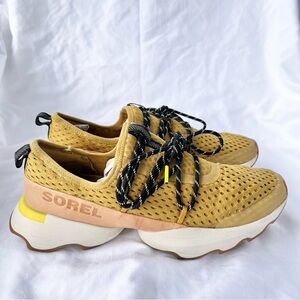 SOREL | KINETIC IMPACT SNEAKER IN DIOXIDE GOLD MESH LEATHER SHOE SIZE 9.5